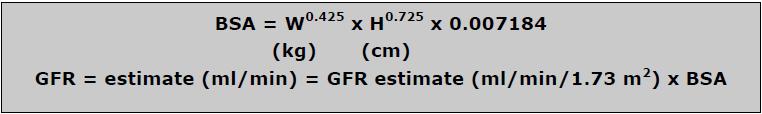 MDRD4 Formula o Has not been validated: >70 yo, pregnancy, serious co-morbid o conditions, or persons with extremes of body size, muscle