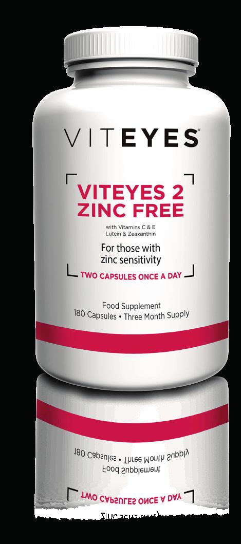 VITEYES 2 ZINC FREE for reduced zinc intake Vitamins C & E which