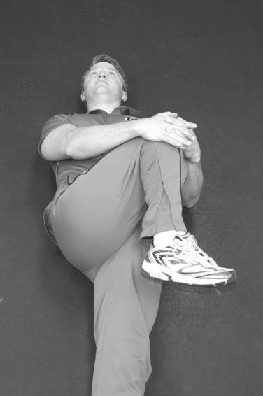 Supine Piriformis Stretch (Piriformis, Gluts) Lie flat on your back and bend your right knee