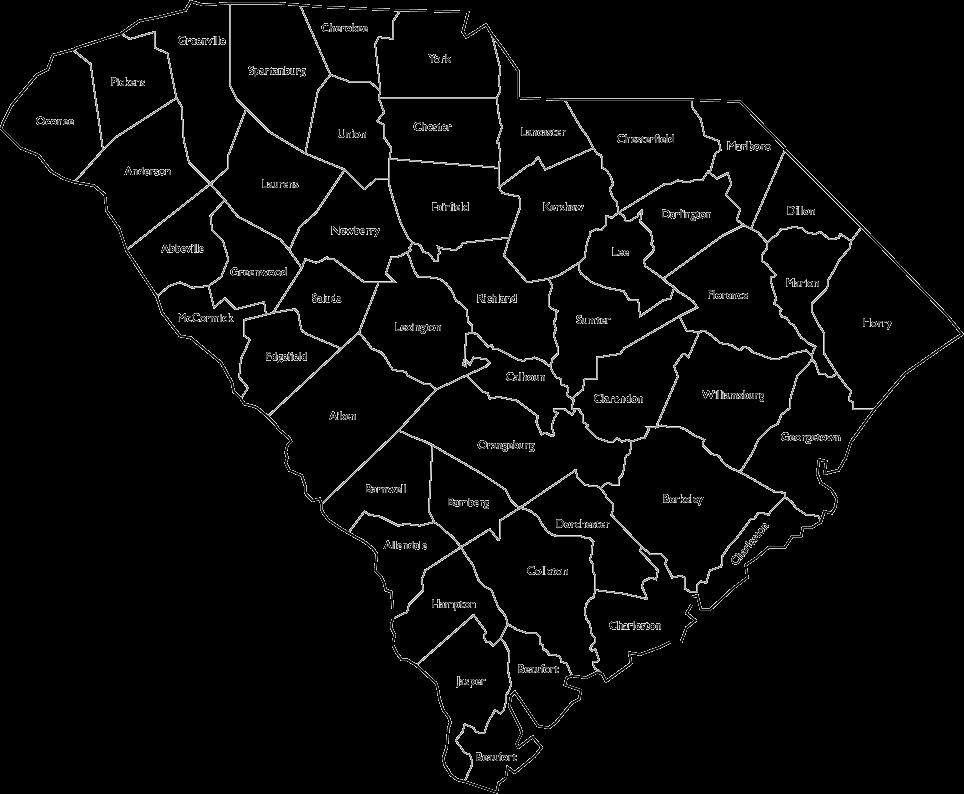Meeting Locations Service area consists of 39 counties in the Upstate, Midlands, and L ow C ountry The three regions hold quarterly meetings simultaneously, linked