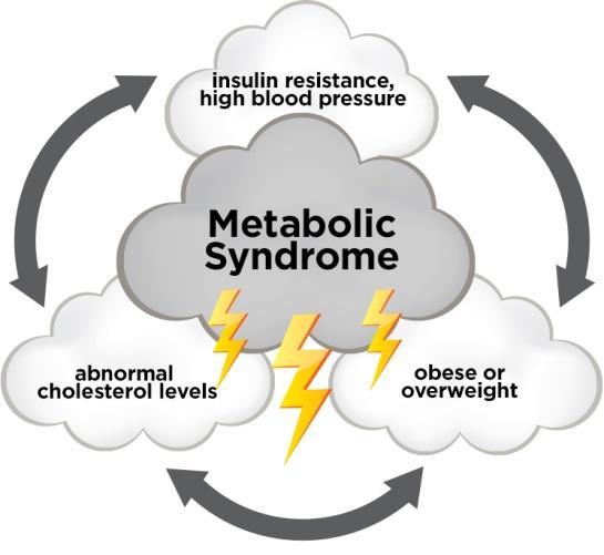 Metabolic syndrome increases the risk of developing cardiovascular disease and diabetes.