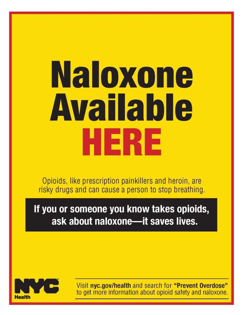Naloxone in NYC pharmacies December 7, 2015: voluntary pharmacy naloxone program began NYC Health Commissioner provides
