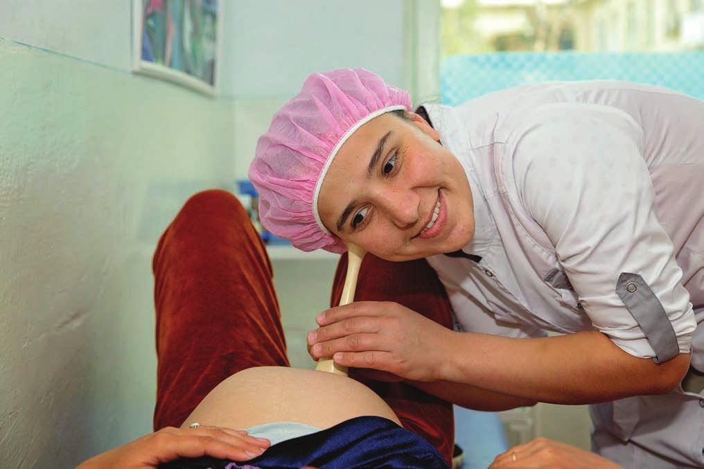 Maternal Health Antenatal Care: 4+ visits Percent of women age 15-49 with a live birth in the 5 years before the survey Almost two-thirds (64%) of Tajik women receive at least 4 antenatal care (ANC)