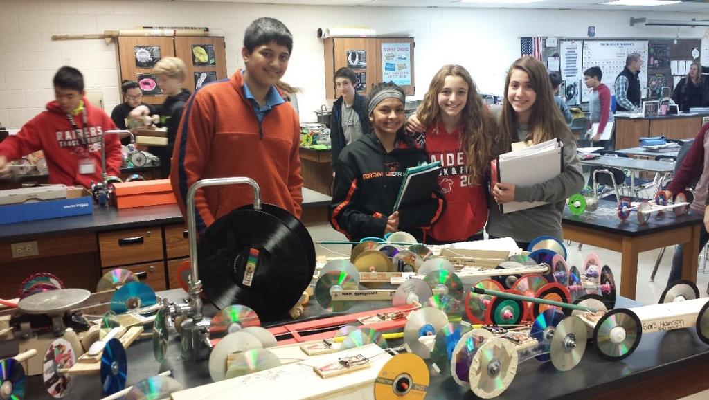 Check out Mr. Hall and his 8 th graders as they prepare for the annual mouse trap car competition.