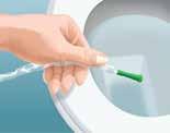8 Hold the catheter in one hand, and with the other hand advance the catheter forward until the tip of the catheter fills the protective tip, taking care that the catheter does not protrude from the