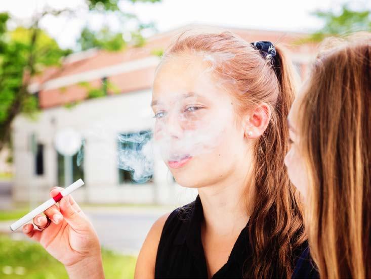 students perceive smoking on a regular basis to pose