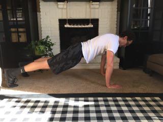 After you hit the bottom of the movement, push with your arms & chest to get your body back up to the start position. 4.