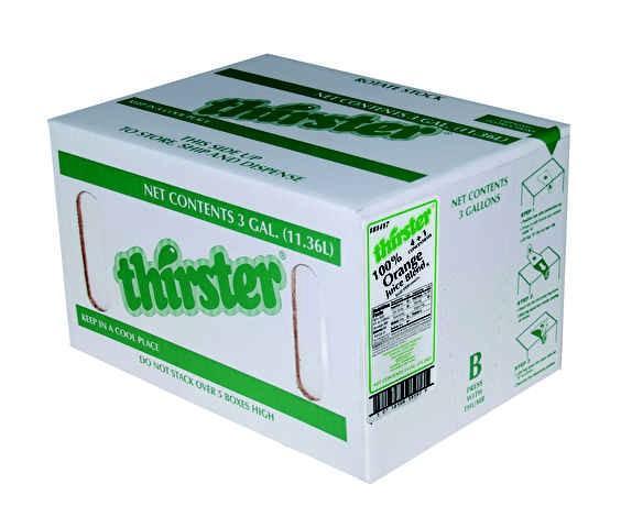 THIRSTER/MONARCH Juice Base ORANGE BLEND 100% 4:1 BAG-IN-BOX SHELF STABLE # 915488 3 GA.