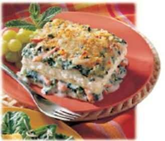 MOLLY'S KITCHEN Lasagna VEGETABLE TFF COOKED FROZEN TRAY # 7326309 4/96 OZ Product Description Additional Description AL DENTE LASAGNA PASTA GENEROUSLY LAYERED WITH RED AND YELLOW PEPPERS, BROCCOLI