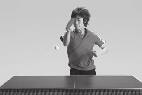Figure 6 shows a table tennis player having just played a shot.