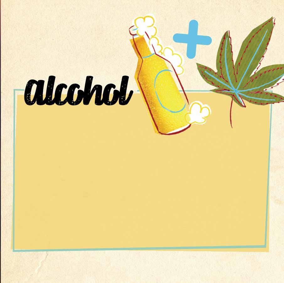 FIRST When alcohol is consumed before cannabis, it increases the level of THC (tetrahydrocannabinol, the psychoactive molecule in cannabis) in the blood, compared to when the same amount of cannabis