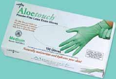 ALOETOUCH POWDER-FREE LATEX EXAMINATION GLOVES Your best choice for dependable protection and a superior fit and feel. ALOETOUCH ULTRA POWDER-FREE VINYL SYNTHETIC EXAM GLOVES 100% latex-free.