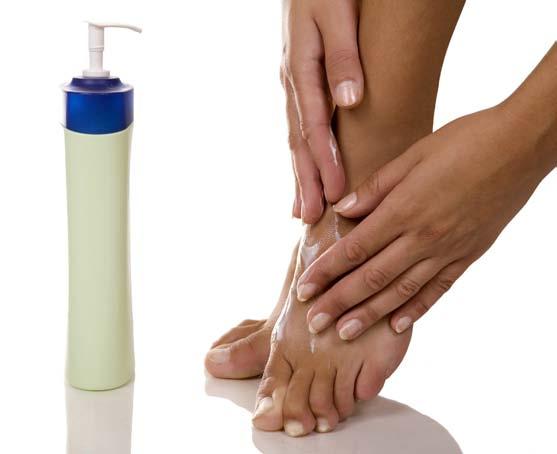 Keep Your Skin Soft and Smooth Rub a thin coat of skin lotion or cream on the tops and bottoms of your feet.