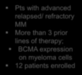 enrolled Cyclophosphamide 3 mg/m 2 Fludarabine 3 mg/m 2 QD for 3 days CAR-BCMA T cells* Single