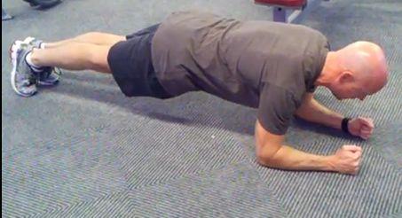 Plank Lie on your stomach on a mat.