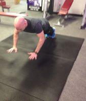 braced When you reach the bottom of the pushup, explode up pushing