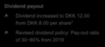 6-21 -13% Implied EBIT margin 29.3% ~25 29% - Tax rate 26.1% 26 28% - Dividend increased to DKK 12.