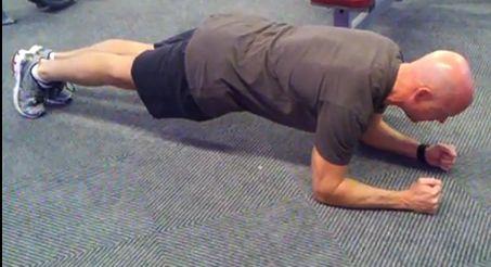 Workout C Plank Lie on your stomach on a mat.