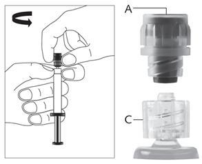 Remove glass syringe barrel from tray and check that it is not damaged. Peel open the safety needle outer packaging.