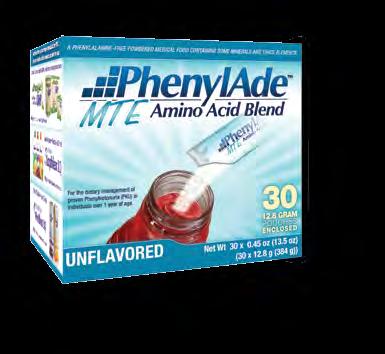 48 ml/g PhenylAde Amino Acid Blends A phenylalanine-free, powdered medical food for the dietary management of phenylketonuria (PKU) in children and adults, including pregnant women and women of