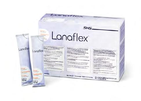 Metabolics 64 Phenylalanine free Contains lysine and other large neutral amino acids Contains carbohydrate, vitamins, minerals and trace elements One sachet of Lanaflex provides 6 g of amino acids