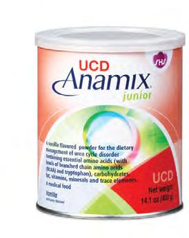Metabolics 124 Contains essential amino acids to help maintain a positive nitrogen balance in UCD Amino acid profile rich in BCAAs for efficient and optimal protein synthesis for children with UCD