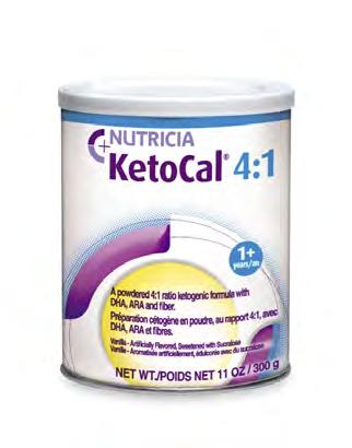 KETOGENIC DIET 146 KetoCal 4:1 Powder Nutritionally complete 4:1 ratio DHA and ARA Vanilla flavor Appropriate for enteral or oral feedings Contains a multi-fiber blend Contains sucralose 0 g of trans