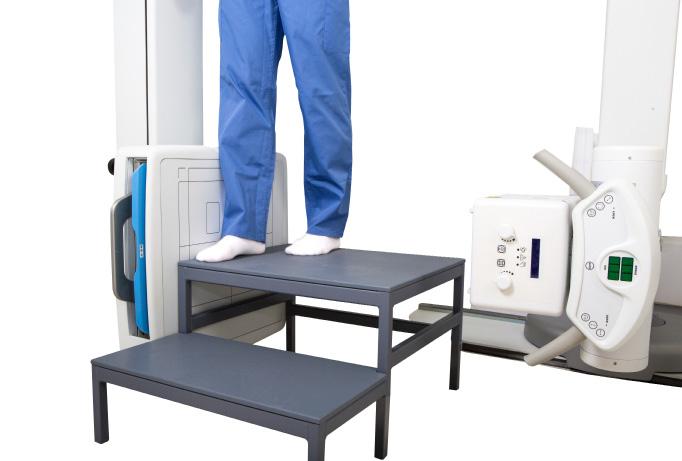 Weight bearing feet/ankles Patient is erect with weight evenly distributed Have patient stand on step stool Provide support for