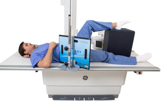 Cross table hip - right Patient supine on the table, arms across upper chest Cushion for patients head Flex and elevate unaffected leg so that the thigh is as near vertical position as possible and
