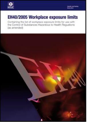 EH40:2005 Exposure Limits in the Workplace WEL (Workplace Exposure Limit) 8 Hour (Time Weighted Average) 15 Minute (Short Term