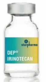 1B Irinotecan is predominantly used for colon cancer, but is also being used (in combination therapy) for pancreatic, lung, ovarian, gastric & cervical cancer DEP irinotecan incorporates the