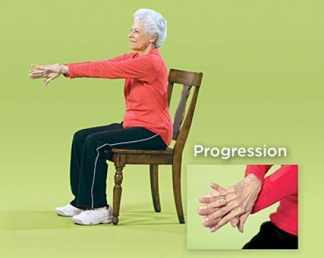 - BACK STRETCHES INSTRUCTIONS: Upper Back Sit in chair with feet