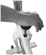 4. OPERATING INSTRUCTION Resistance adjustment: Pedaling resistance is controlled by the tension knob (fig.1) located under the handlebar (middle).