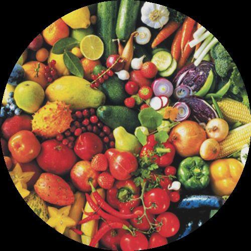 Rainbow A variety of colorful fruits and veggies provide you with the vitamins and minerals you need to function optimally and should be consumed with
