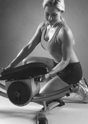 ADJUSTING THE SEAT The Seat on your Ab Coaster Max can be adjusted to target different areas of your abdominal muscle.