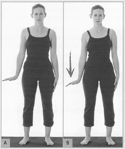 7. In standing, keep your arm next to your body with your elbows straight.