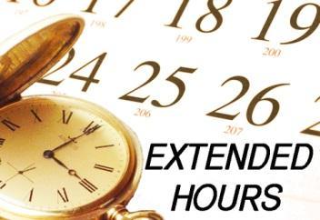 Extended Hours The Practice offers extended hours every Thursday Evening between 18.30 and 19.