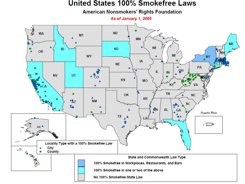Smoke-Free Policies, 2005 Source: