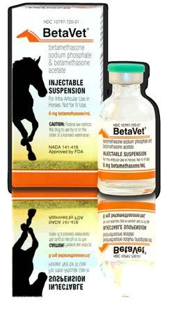 FDA Approved for the control of pain and inflammation associated with equine osteoarthritis Two Active Ingredients Betamethasone sodium phosphate 3.