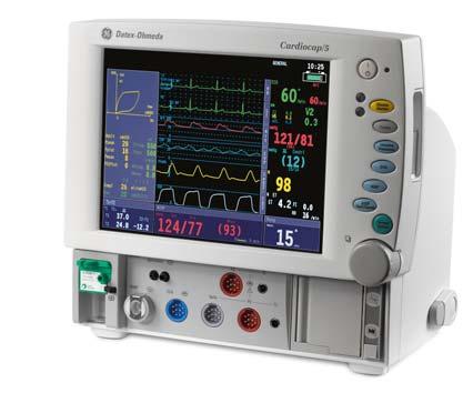 GE Healthcare Cardiocap/5 The compact, all-in-one, critical care monitor Features Integrated hemodynamic and airway gas monitor with critical care dedicated software for critical care and