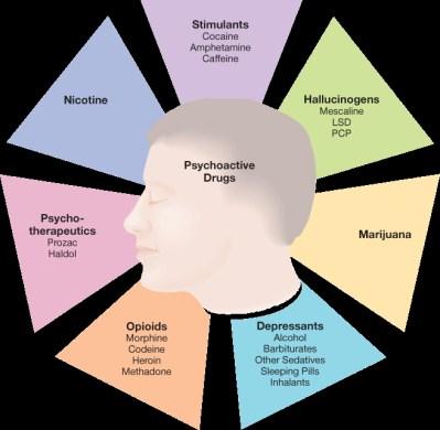 Categories of Drugs Categorization is in the eye of the beholder (p 107) Stimulants produce wakefulness, a sense of energy Depressants slow nervous system activity Opioids (narcotics) reduce pain