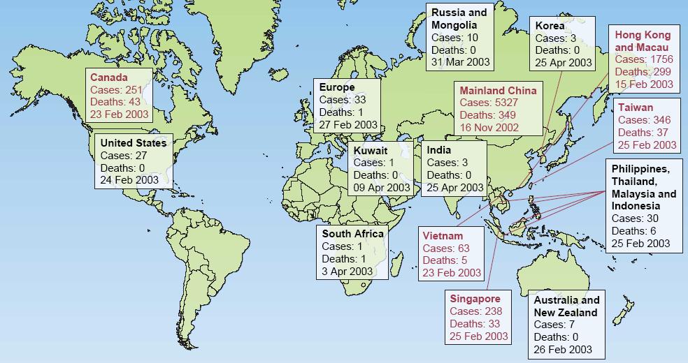 Worldwide SARS Outbreak 2002-2003 eiris