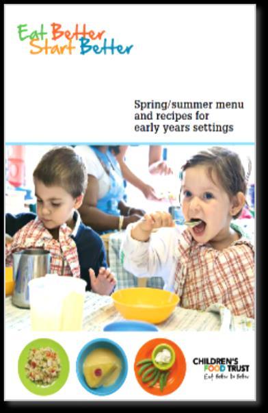 Revised menus for early years settings in England Public