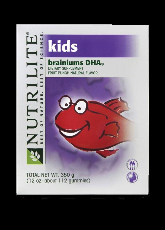 Kids Brainiums DHA 10-4282, 11-2513 Nutrilite Kids Brainiums DHA Supplement has the highest levels of DHA, EPA, and total omega 3s per serving among top competitors, such as Yummi Bears DHA, L il