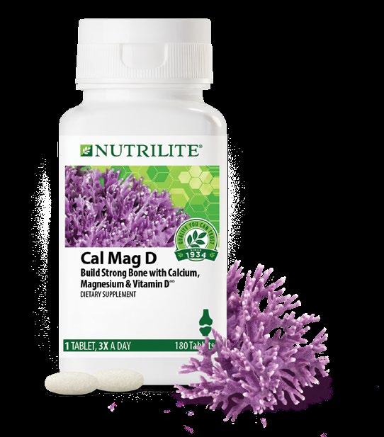 Cal Mag D 11-0610 Among leading competitors, Nutrilite Cal Mag D is the only product to provide 50% or more of the Daily Value for Calcium, Magnesium, Zinc, and Manganese.