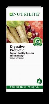 Digestive Probiotic AA-0114 Nutrilite Digestive Probiotic contains five times more prebiotic sources from Chicory Root Extract than Culturelle Digestive