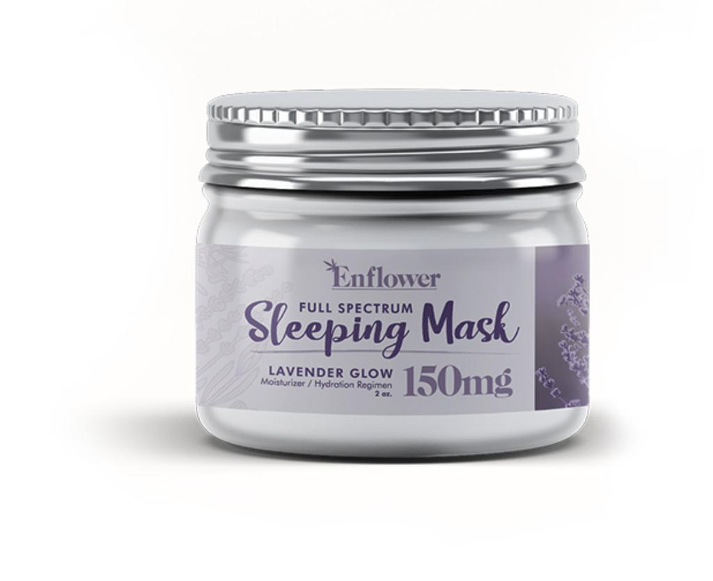 Enflower Full Spectrum Sleeping Mask 2oz (150mg) Beautiful skin is only one hemp mask away! The key to your inner glow is within this Lavender Glow Sleeping Mask.