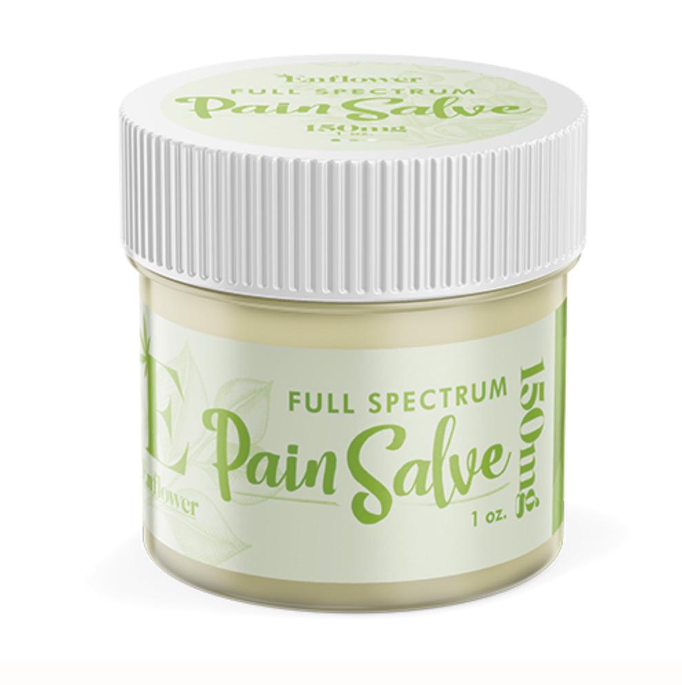 Enflower Full Spectrum Pain Salve 1oz - 2oz (150mg) Enflower s all natural CBD pain balm makes for the easiest and fastest way to alleviate your discomfort.