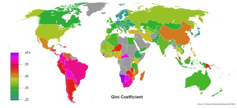 Country Gini Coefficient (UN) UN
