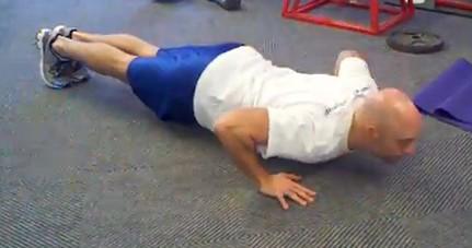 Superman Pushup Maintain a straight line with your body and keep your abs braced Lower yourself into a